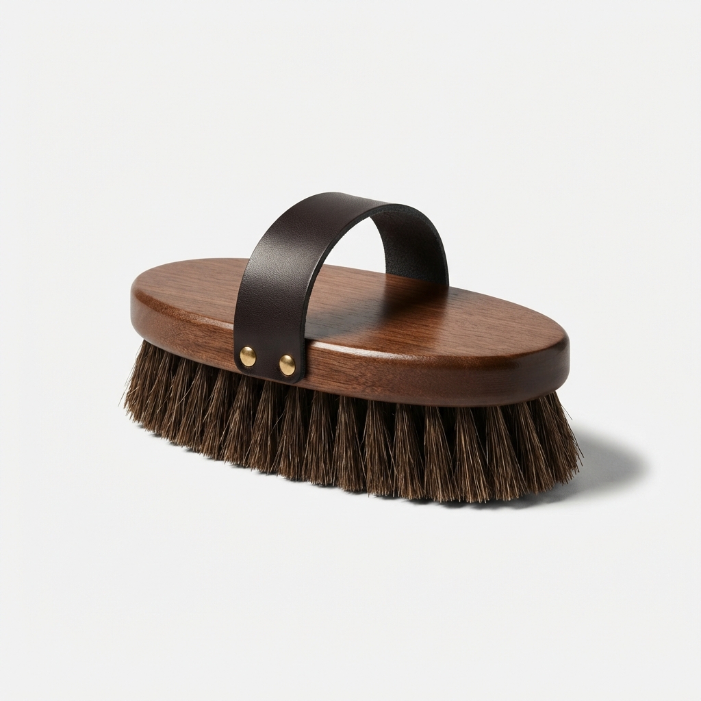 DarkPaws horse body grooming brush in brown
