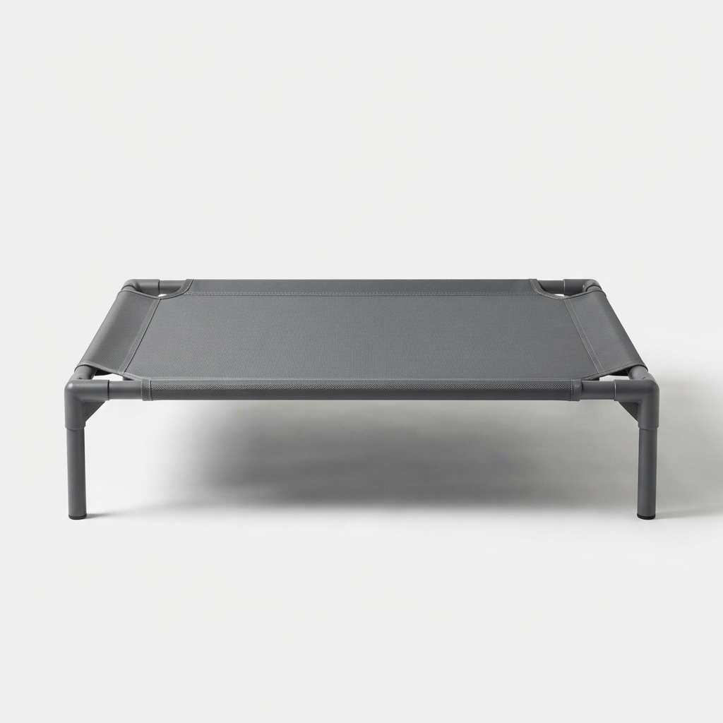 DarkPaws elevated cooling dog bed in gray