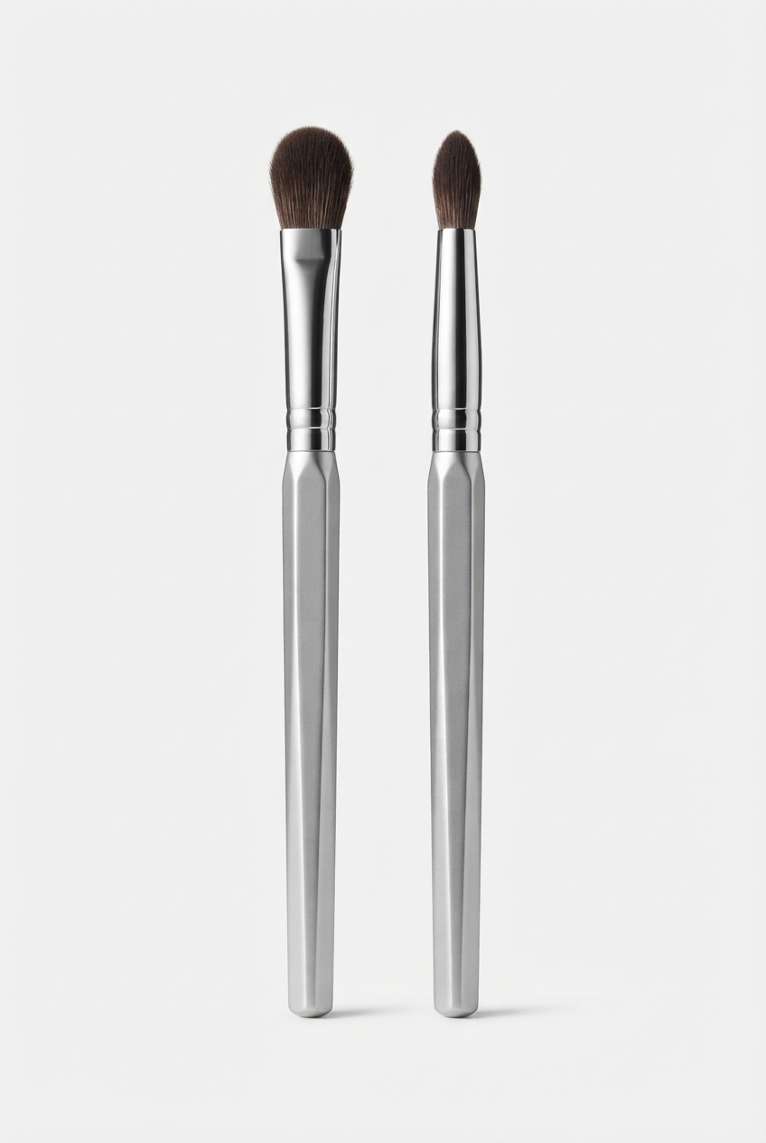 Silver outdoor eye brush duo