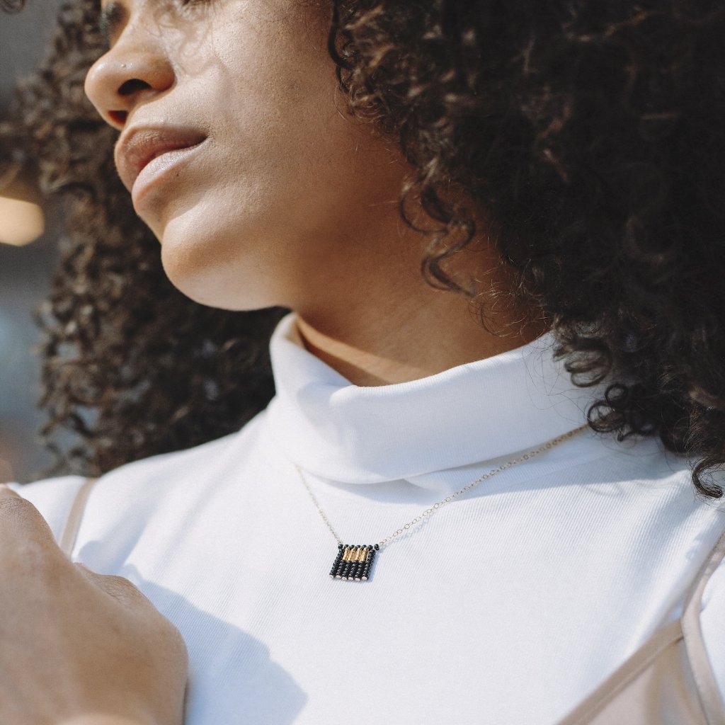 Nzuri Tassel Block Necklace