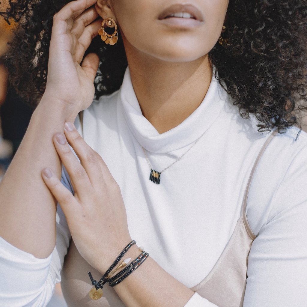 Nzuri Tassel Block Necklace