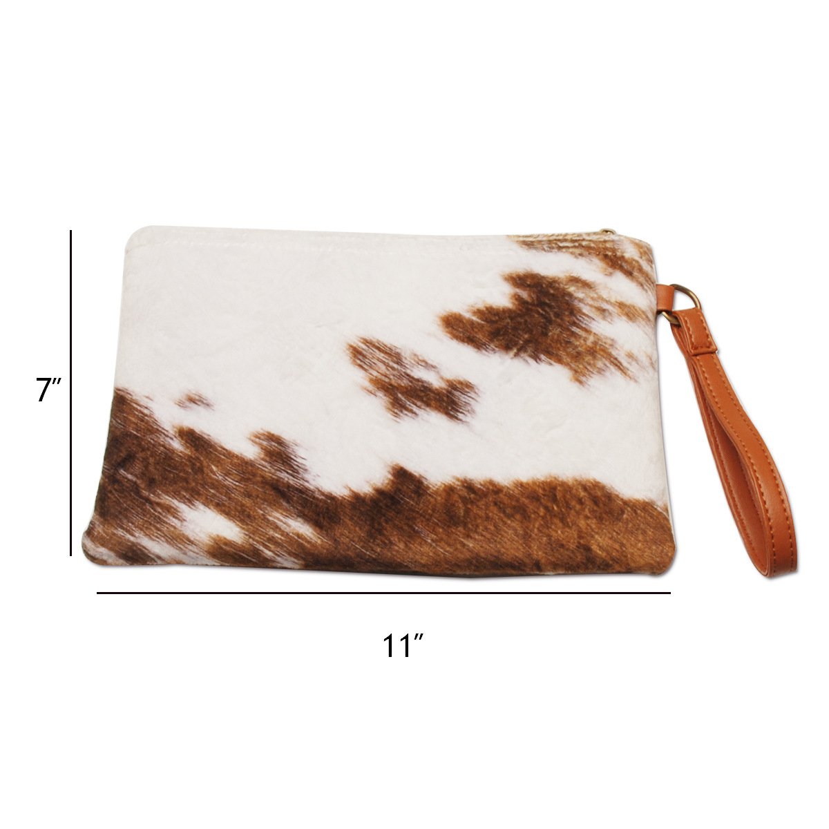 PU cotton plush super soft cow pattern three-piece makeup hand-held one-shoulder handbag mySite