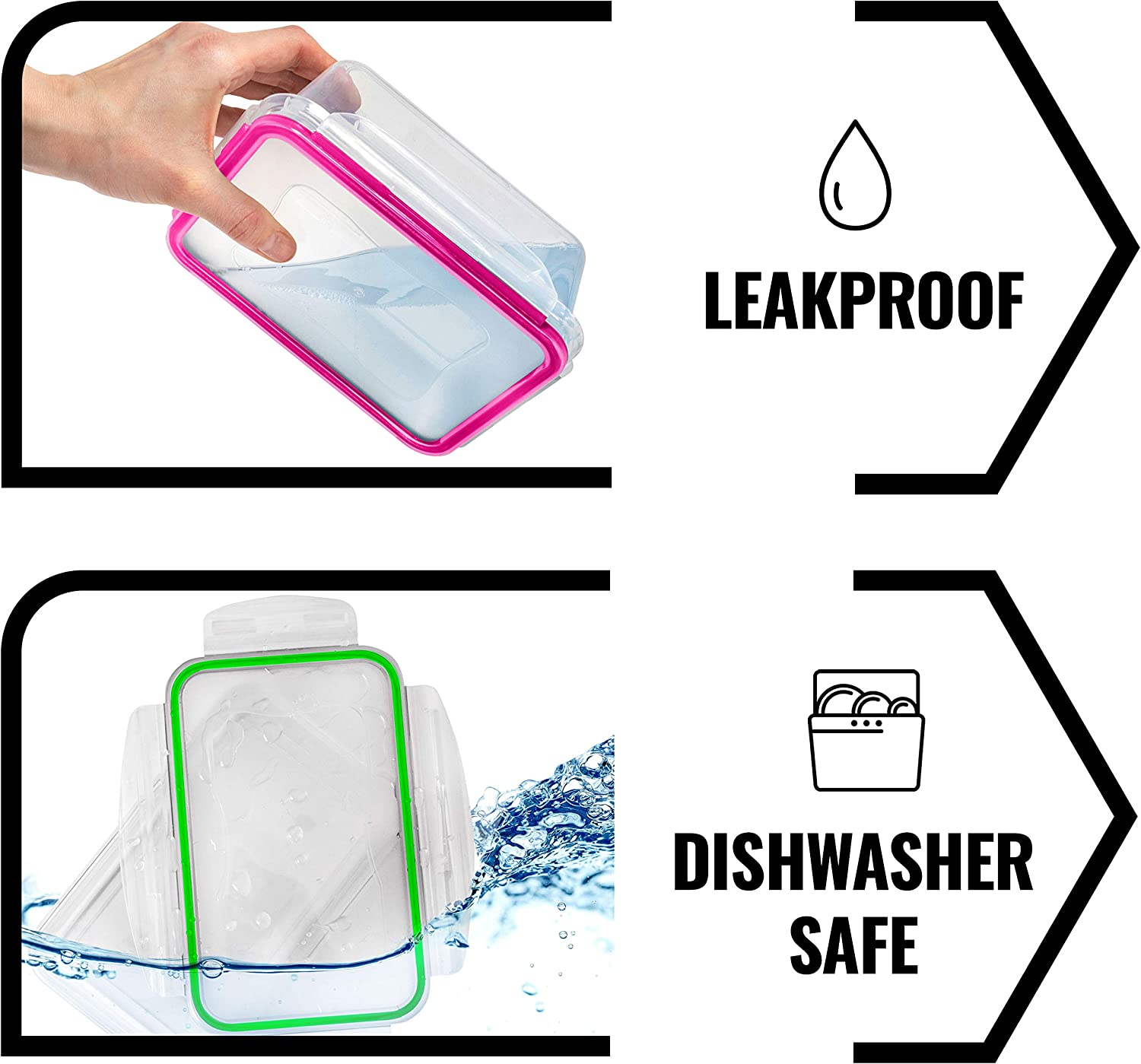 50-piece BPA-Free Food storage Containers Set with Lids