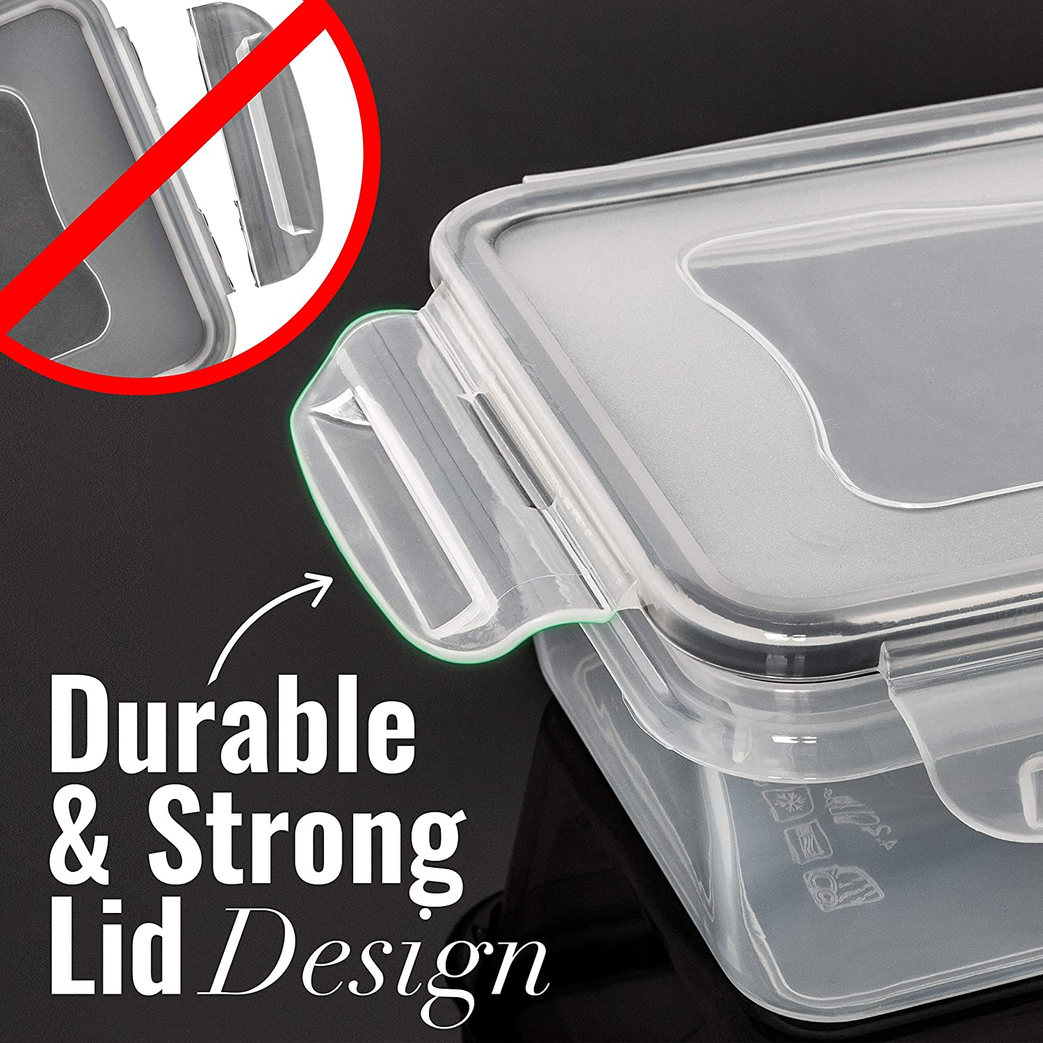 50-piece BPA-Free Food storage Containers Set with Lids