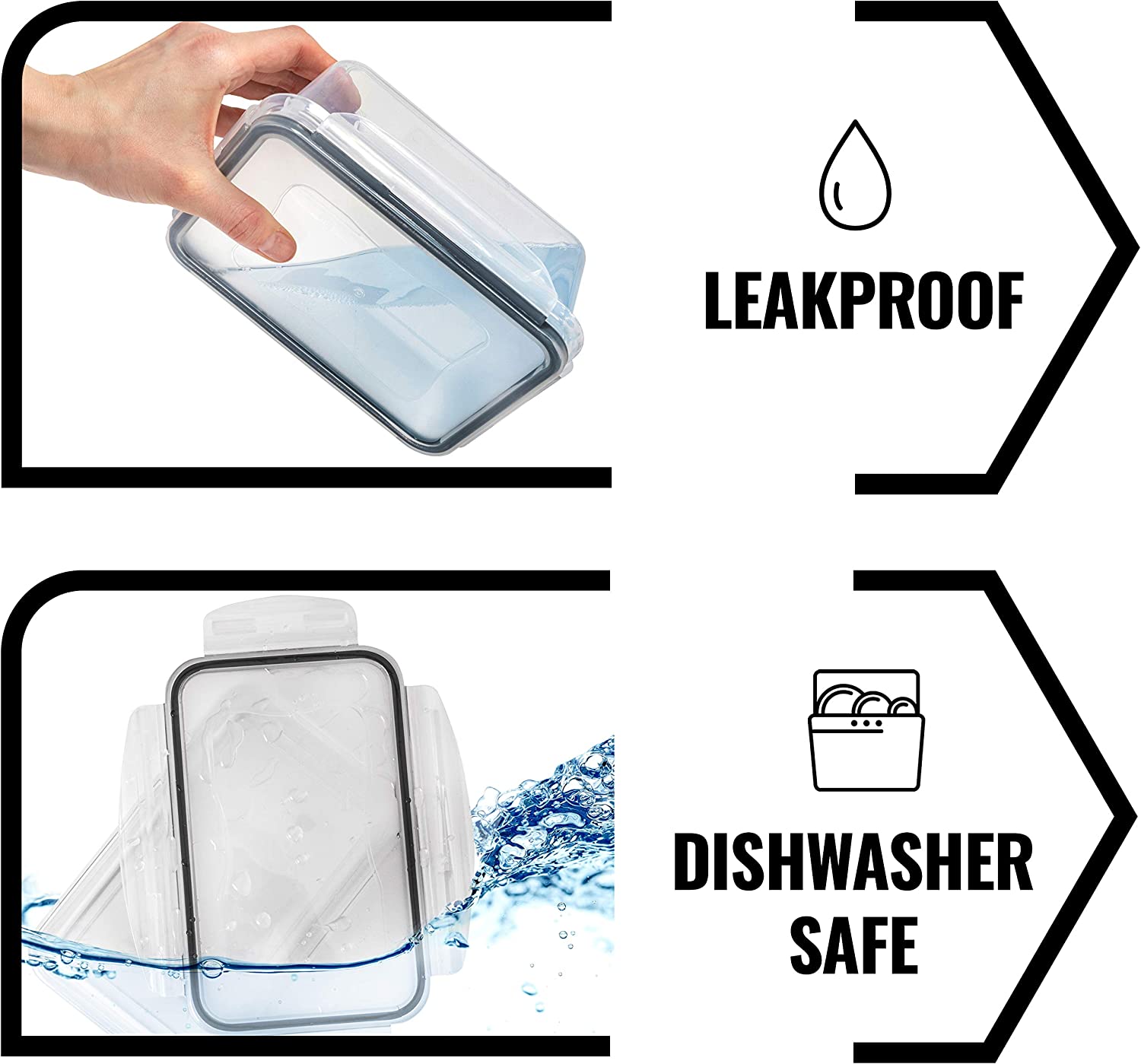 50-piece BPA-Free Food storage Containers Set with Lids