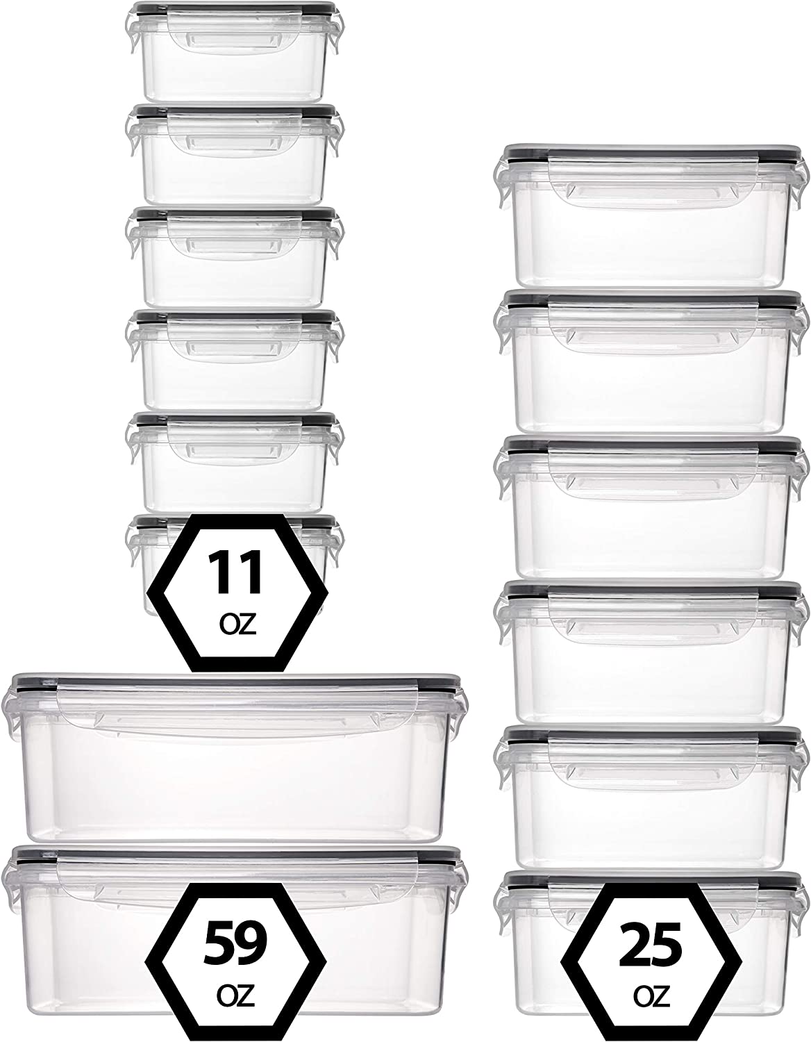 50-piece BPA-Free Food storage Containers Set with Lids