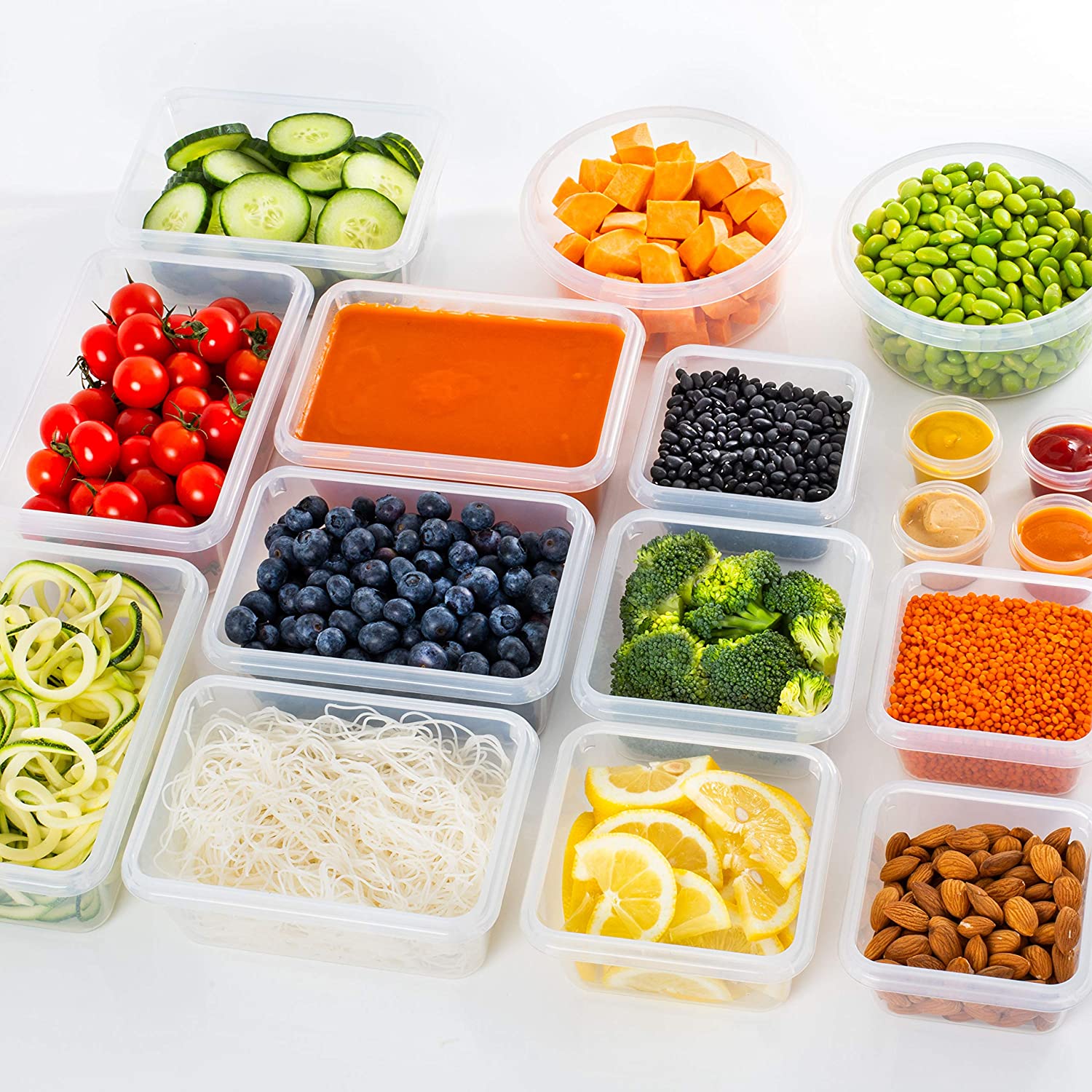 50-piece BPA-Free Food storage Containers Set with Lids