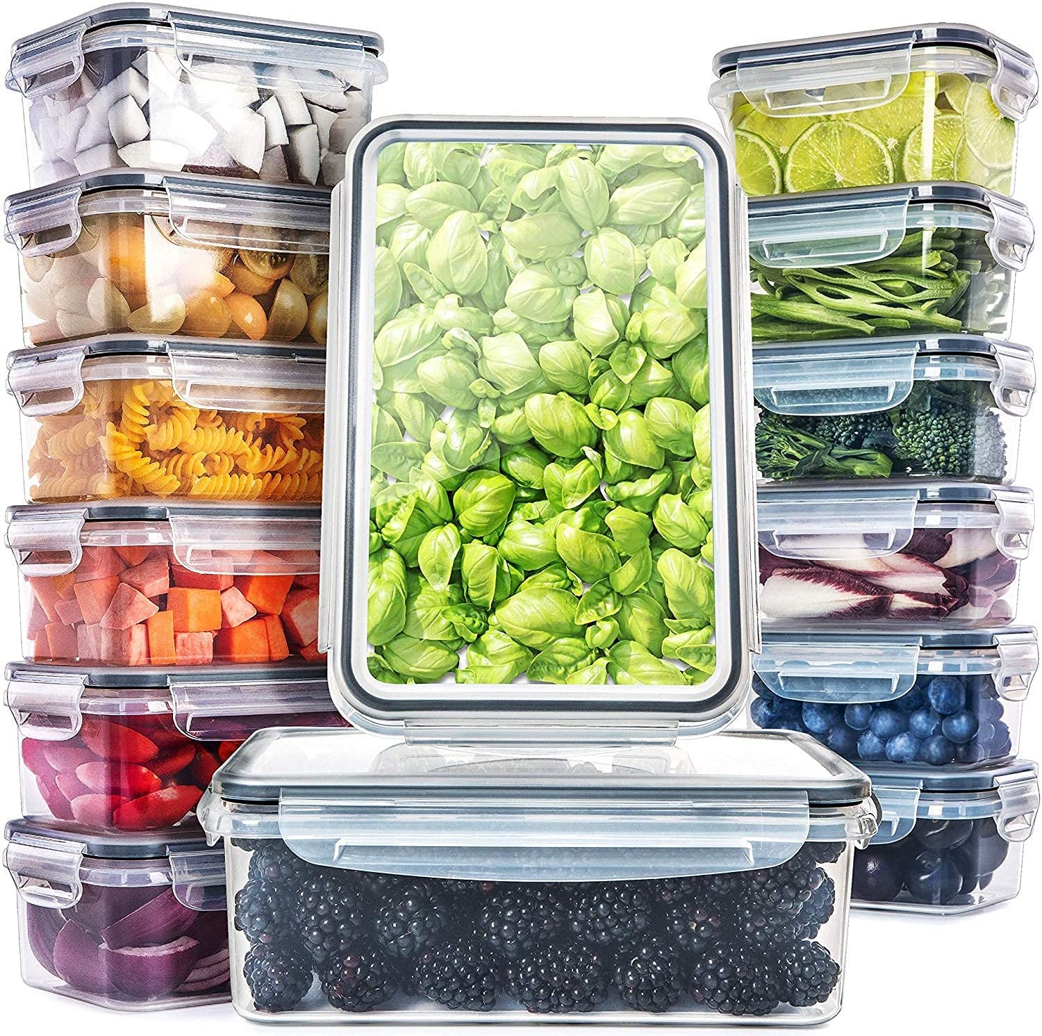 50-piece BPA-Free Food storage Containers Set with Lids