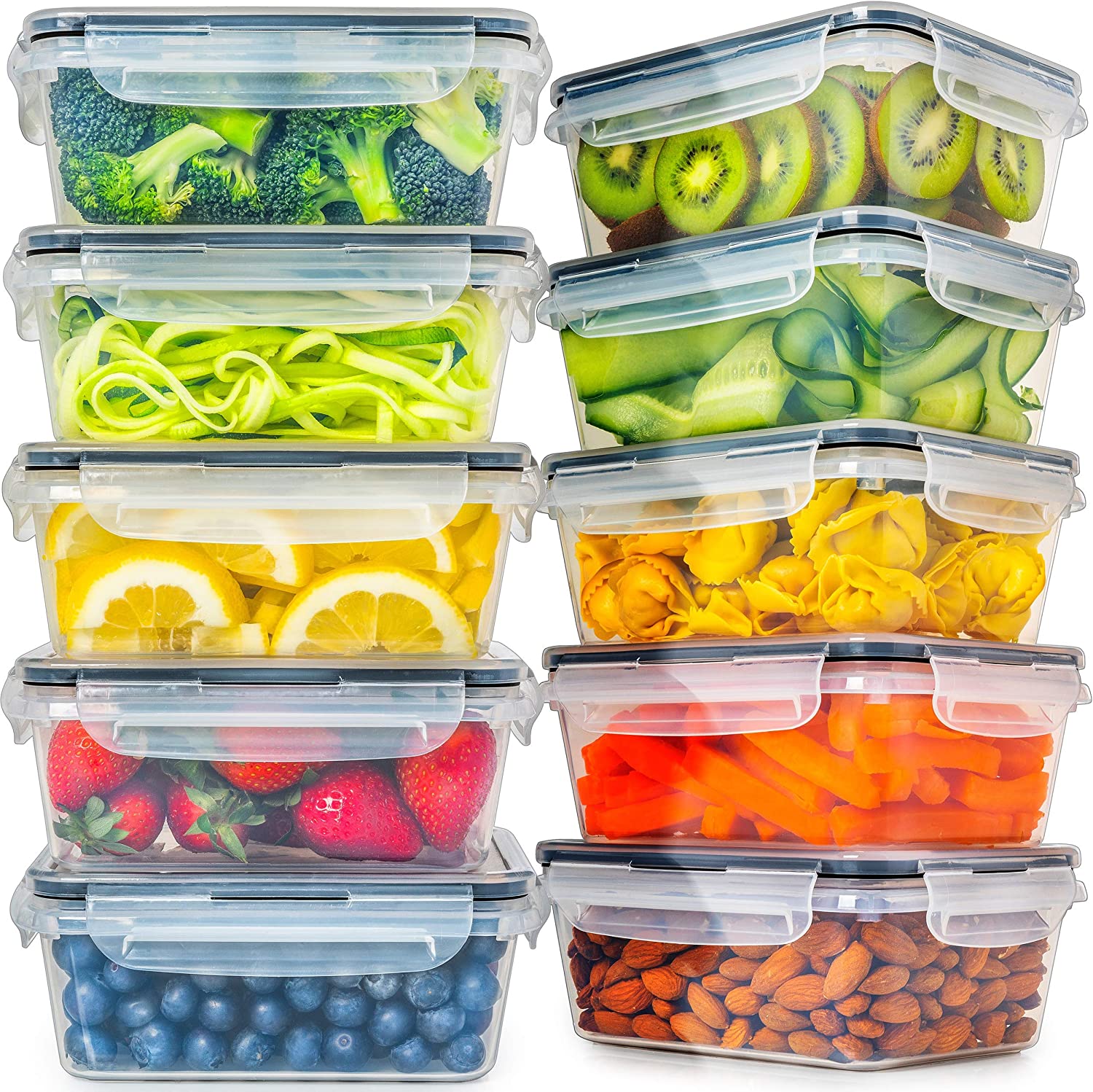 50-piece BPA-Free Food storage Containers Set with Lids