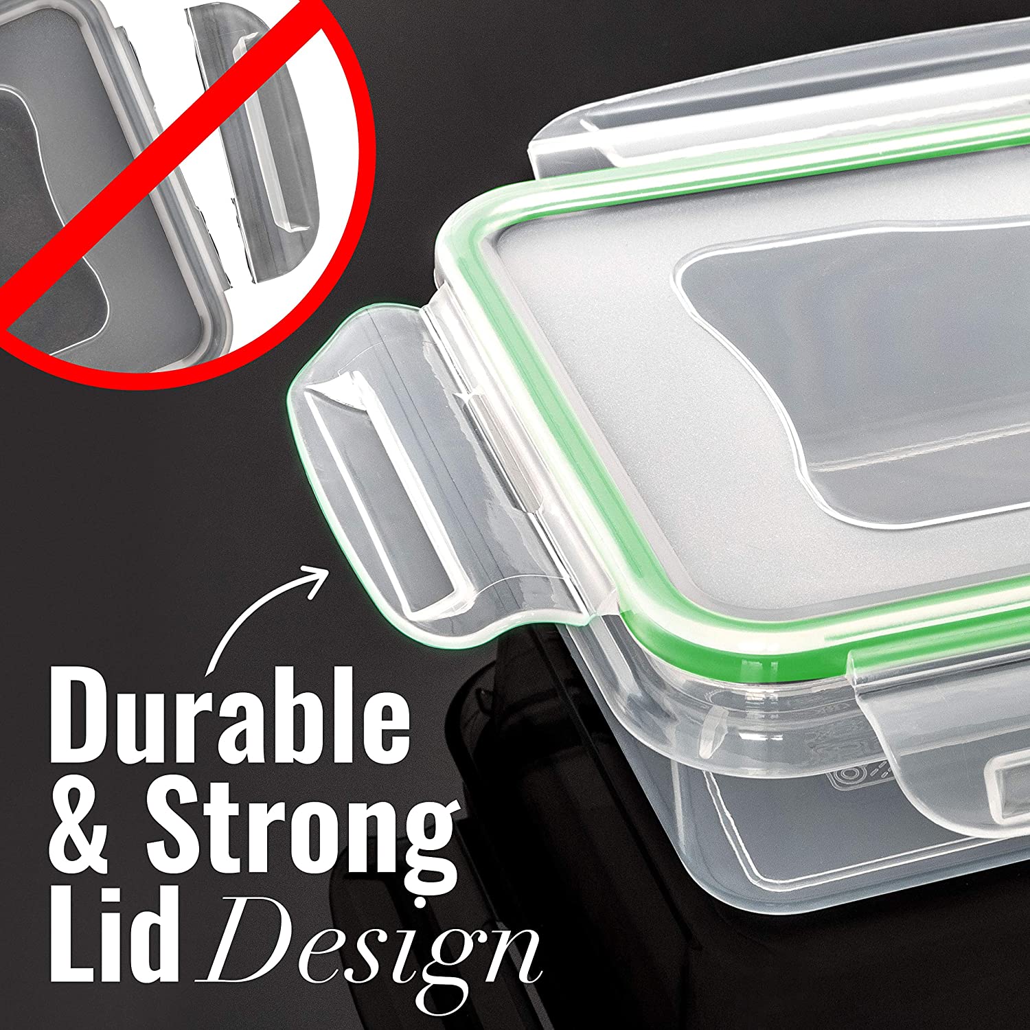 50-piece BPA-Free Food storage Containers Set with Lids