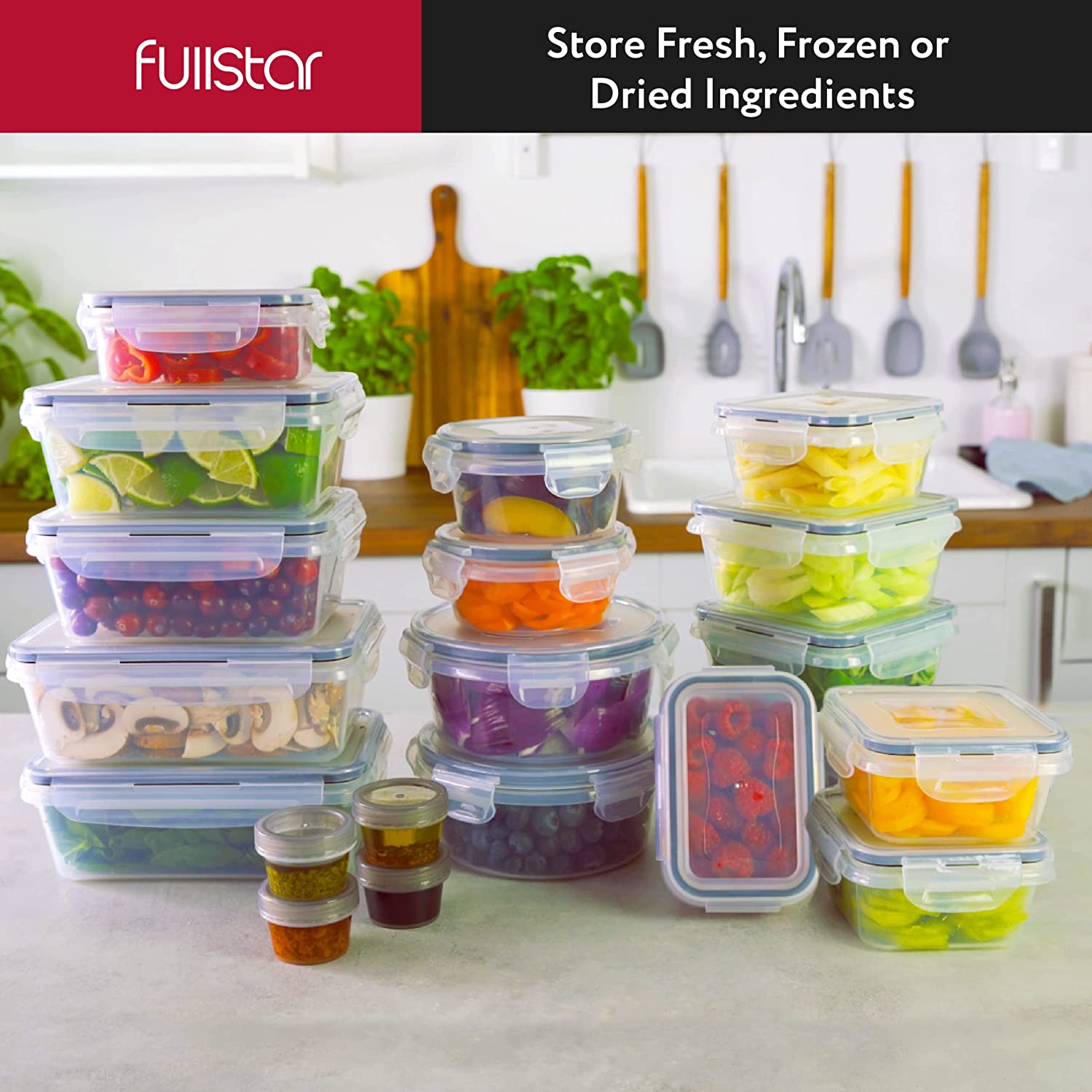50-piece BPA-Free Food storage Containers Set with Lids