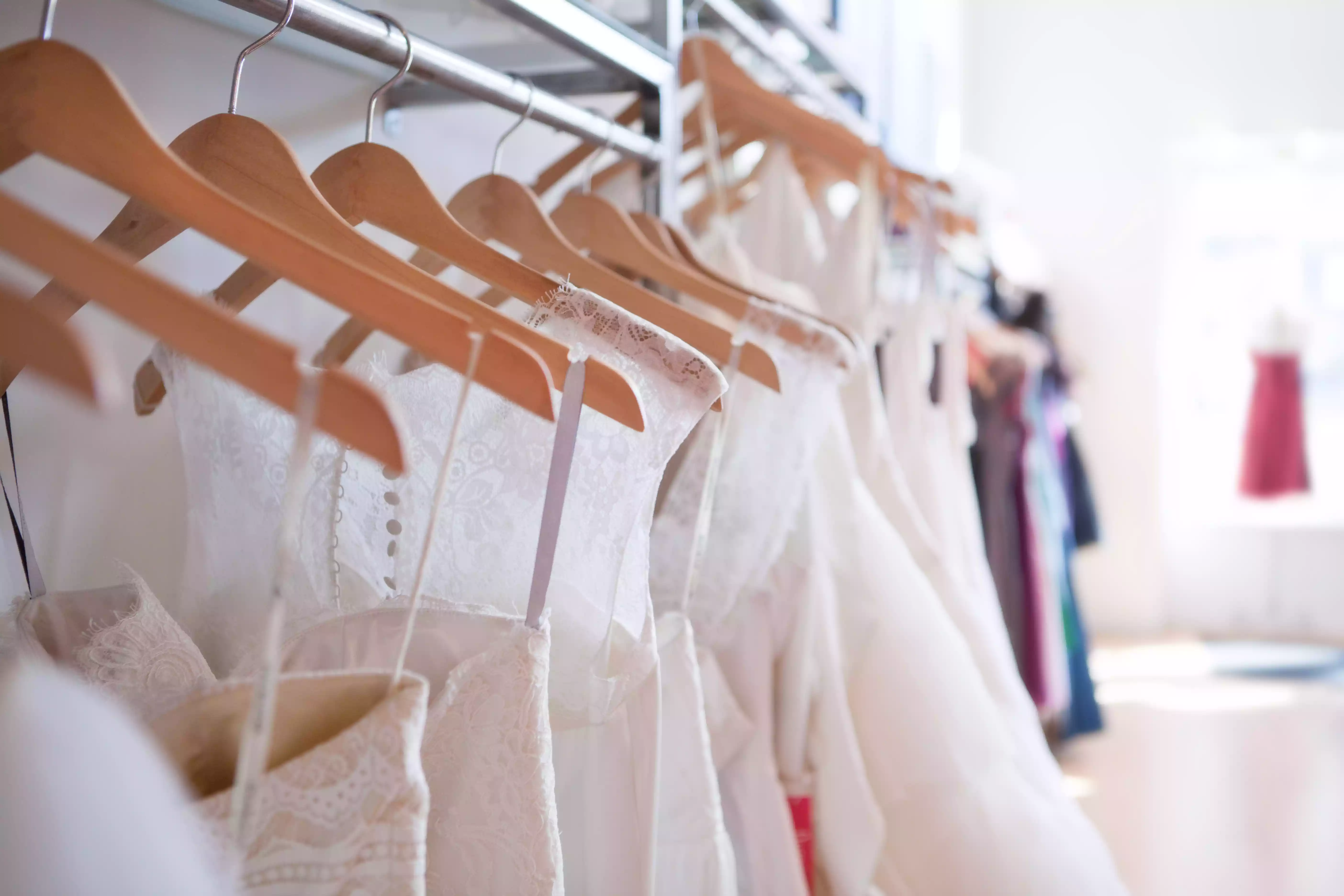 Wedding dress rack