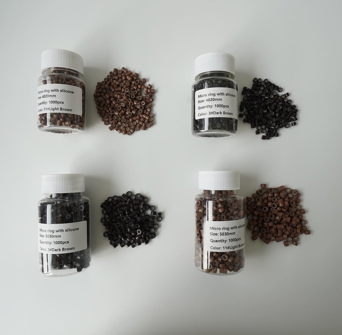 Hair Extension Copper Micro Rings 3.0x2.4x4.0mm