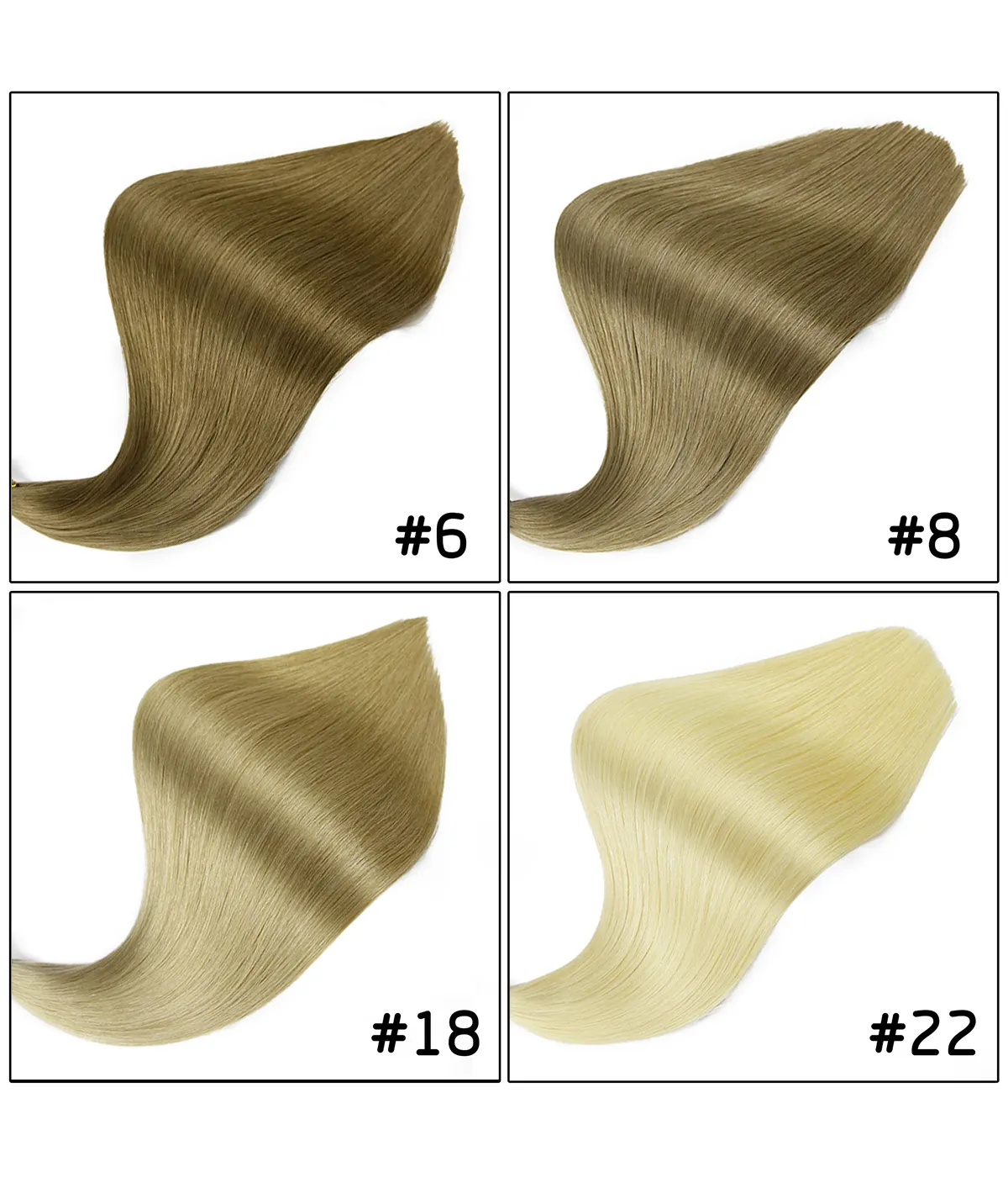 I tip hair extension 4 color