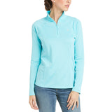 Ariat Sunstopper 2.0 Quarter Zip Top in Cool Blue
