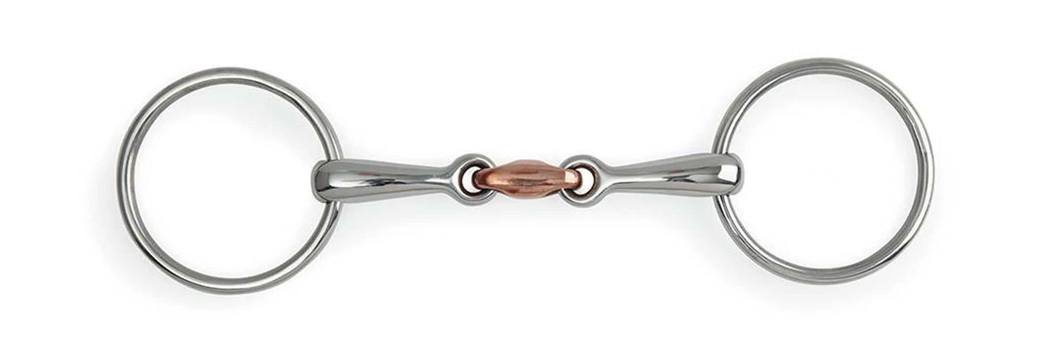 Bar H Equine Small Port Tongue Relief D Ring Horse Mouth Snaffle Bit w/ Copper Roller|Copper Bits for Horses|Horse Bit |horse bits|snaffle Copper Bits