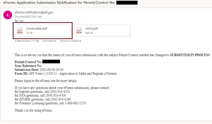PROCESSING status email