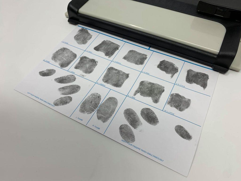 completed the spot prints for both hands
