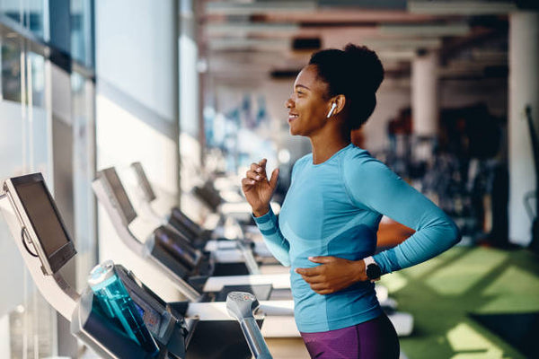 running on the treadmill