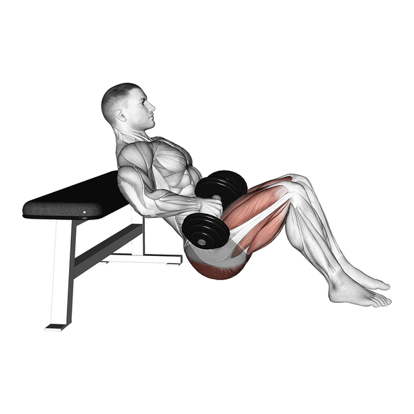 dumbbell hip trust