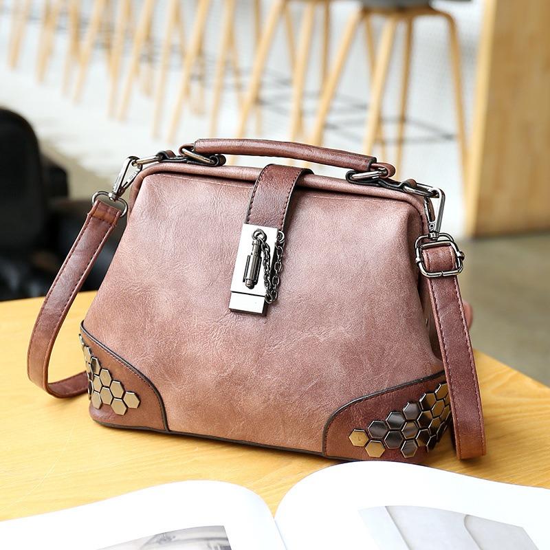 Ladies vintage leather shoulder bag mySite