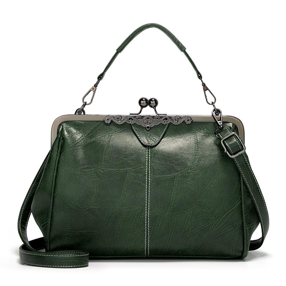 Ladies vintage leather diagonal bag handbag mySite
