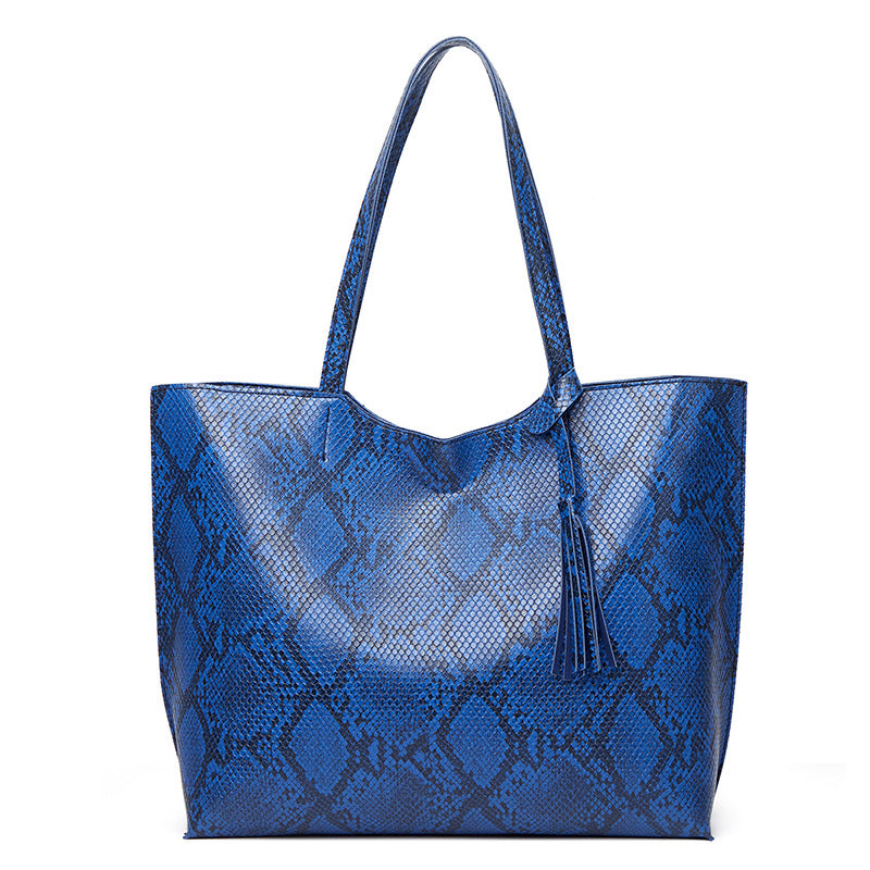 Fashion Snake Print Large Capacity Tote Bag Shoulder Bag mySite