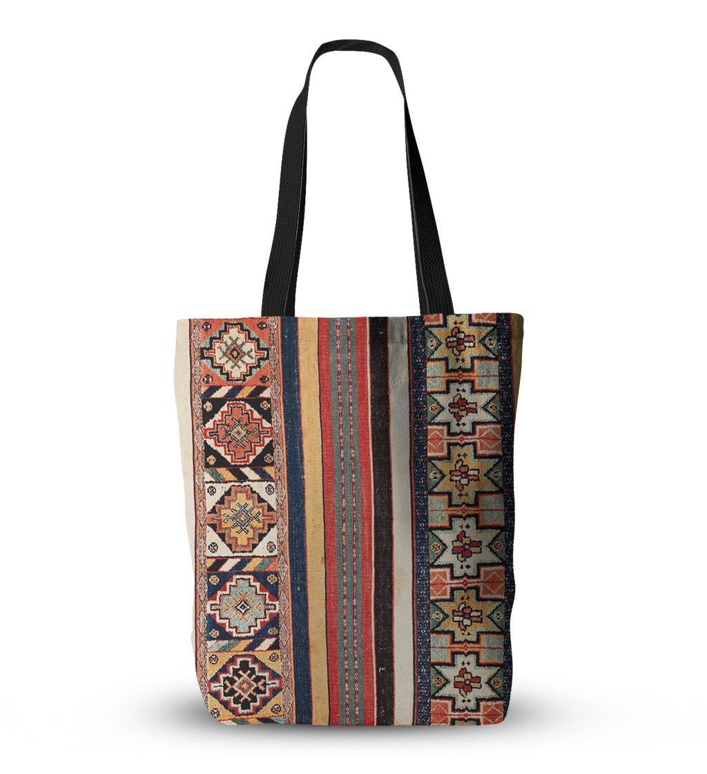 Bohemian ethnic style one-shoulder canvas shopping bag mySite