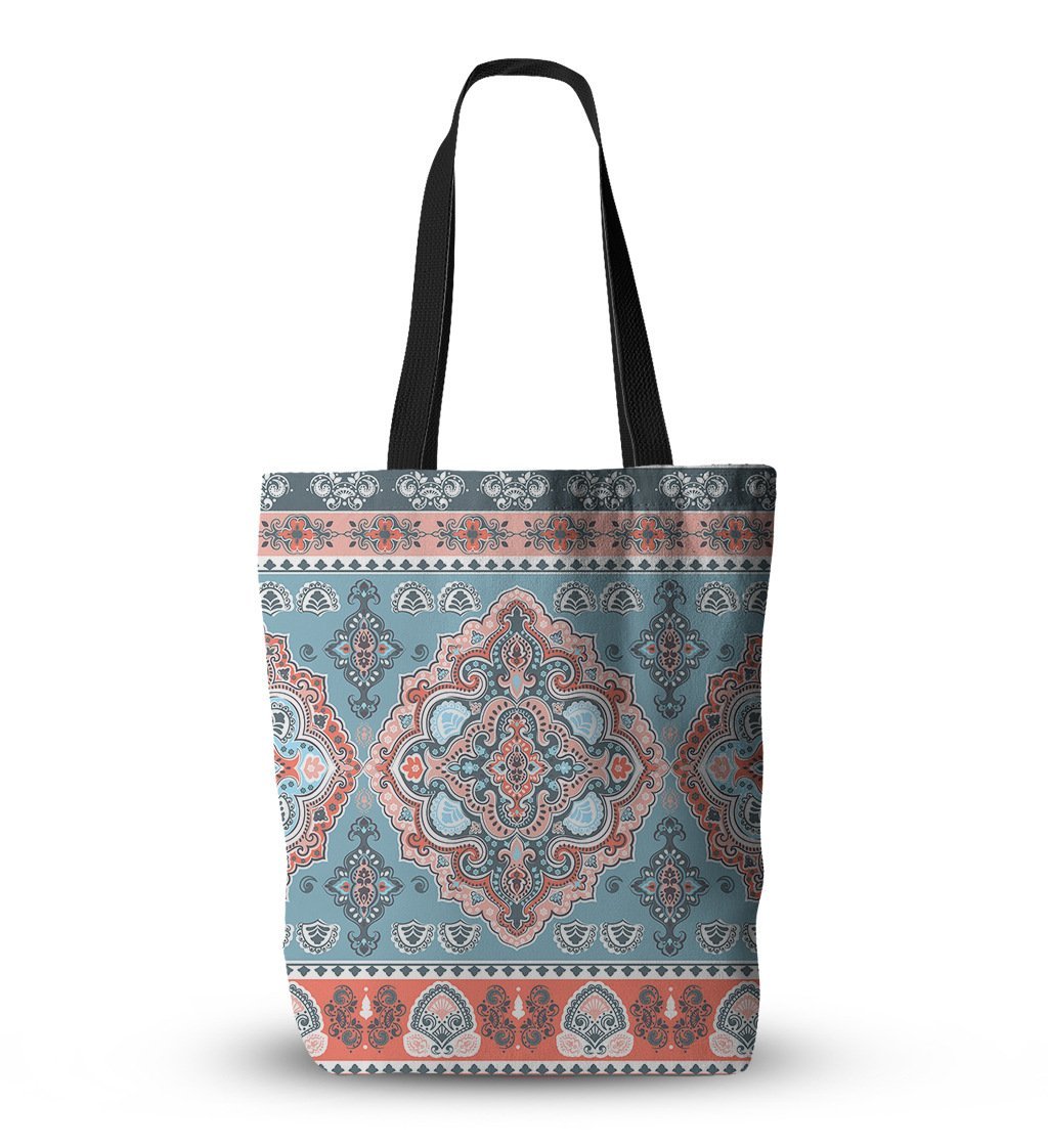 Bohemian ethnic style one-shoulder canvas shopping bag mySite