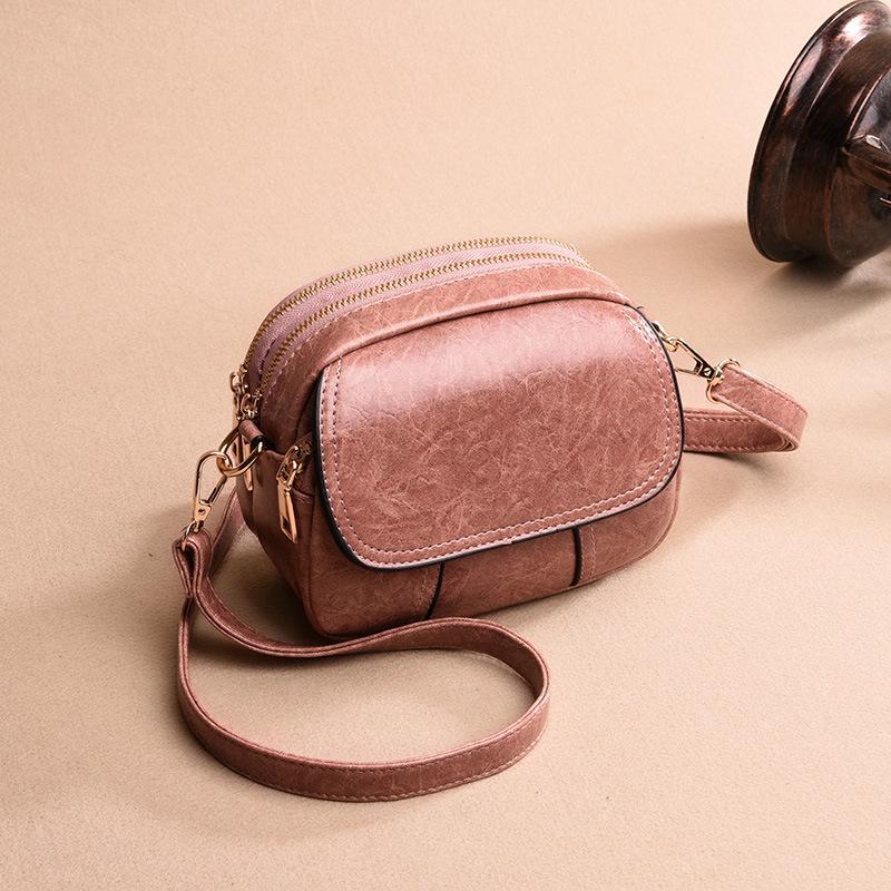 Women's versatile one-shoulder messenger soft leather handbags mySite