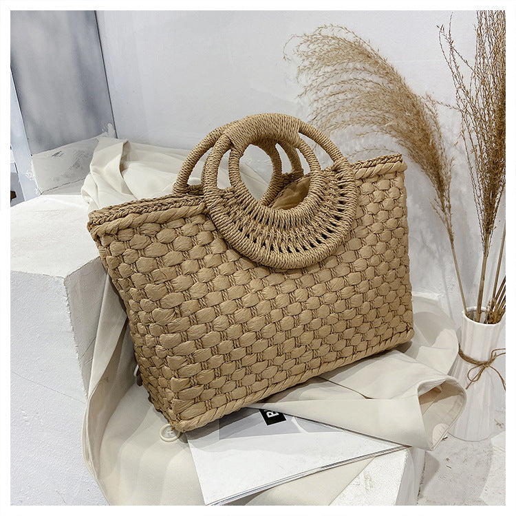 Ladies straw bohemian vacation beach bag mySite