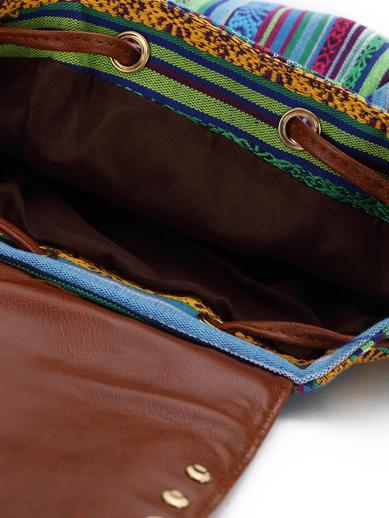 Ladies ethnic cloth bag casual fashion tassel backpack mySite