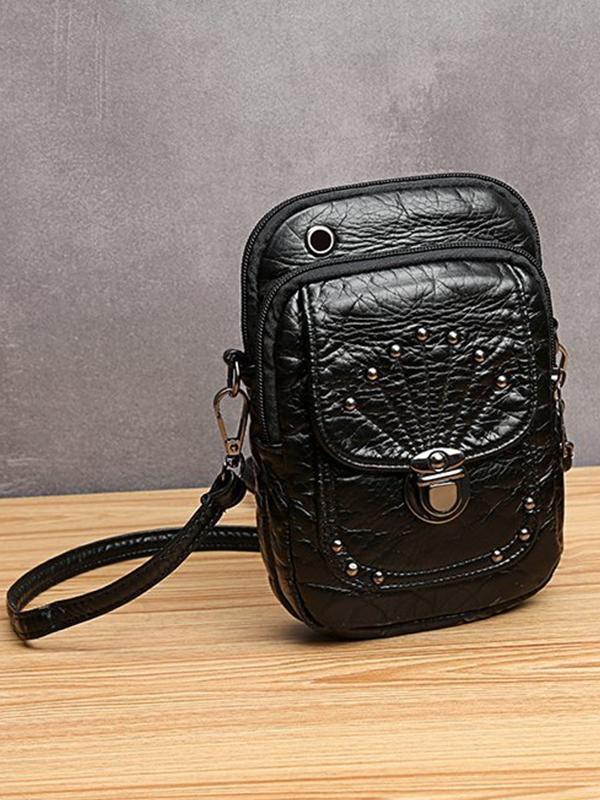 STUDDED WASHED LEATHER MINI CROSSBODY BAG mySite