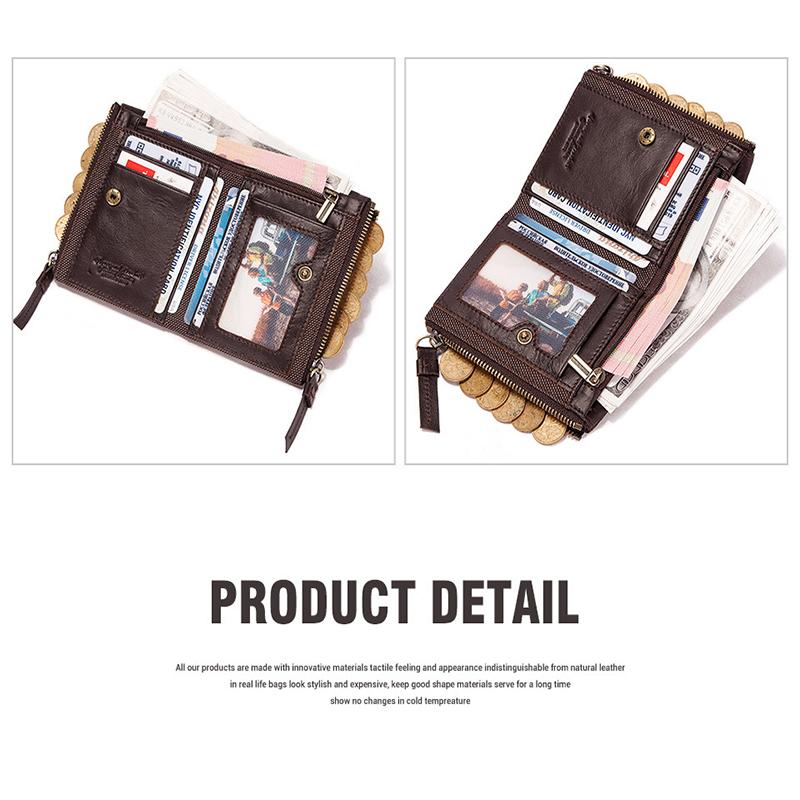 RFID Genuine Leather Men's 6 Card Wallet mySite