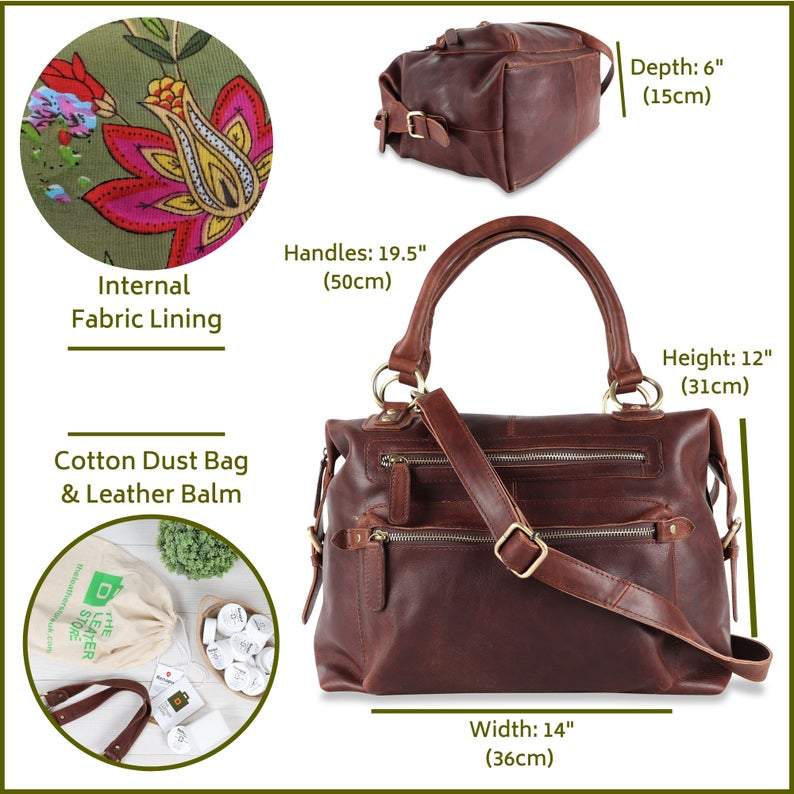 Retro Oil Leather Wax Single Shoulder Slung Woman Bag mySite