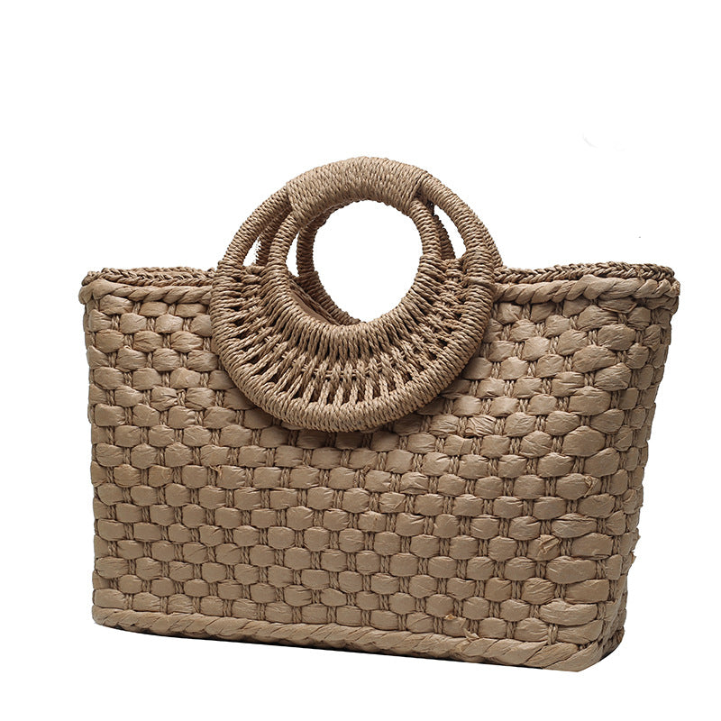 Ladies straw bohemian vacation beach bag mySite