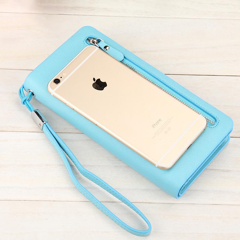 Ladies Long Cross Pattern Wallet mySite