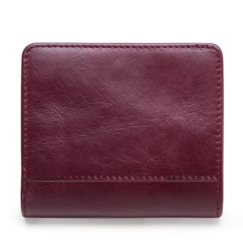 Fashion top layer cowhide ladies wallet trend small card holder mySite