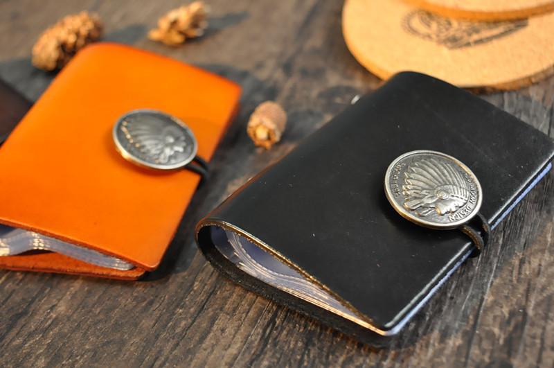 Original leather small card bag, retro vegetable tanned leather Indian head multi-card bag mySite