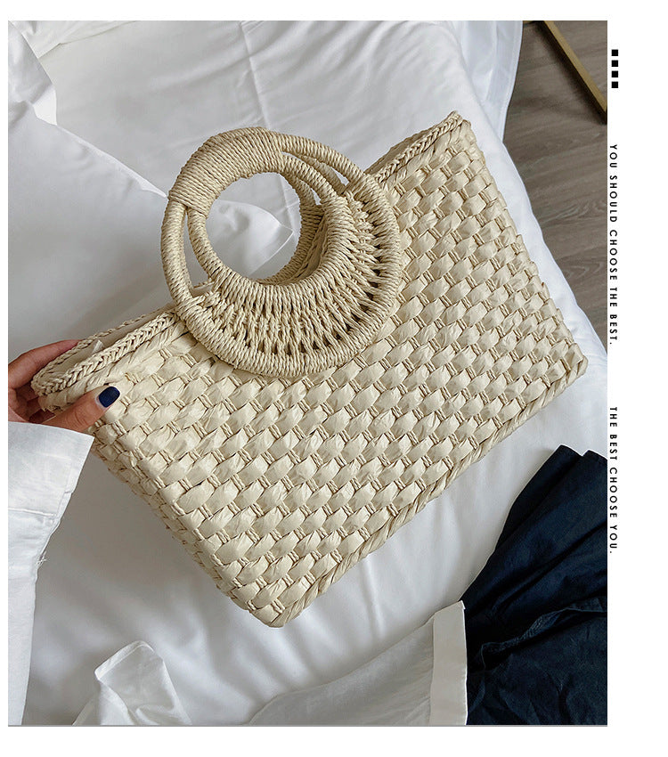 Ladies straw bohemian vacation beach bag mySite