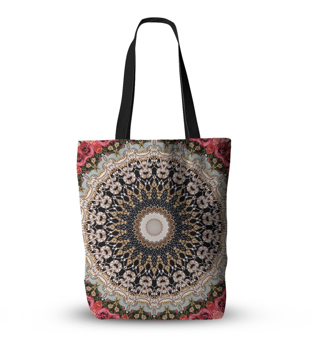 Bohemian ethnic style one-shoulder canvas shopping bag mySite