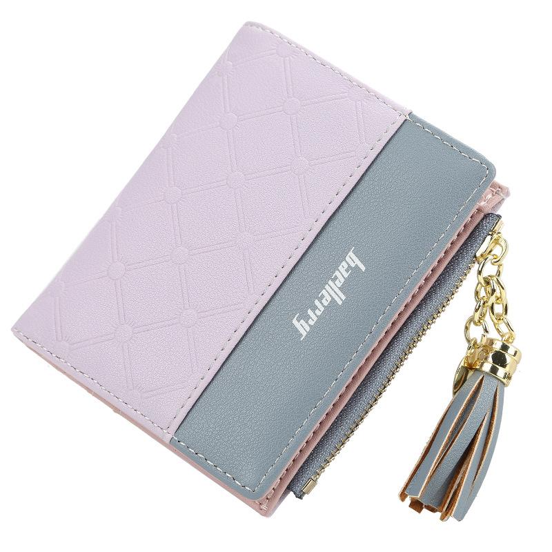 Ladies Short Stitching Color Wallet mySite