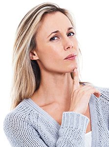 Woman thinking about kegels