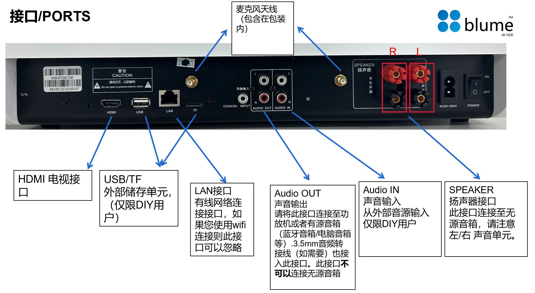 Blume Pro 专业卡拉OK音箱6.5寸黑色两只装