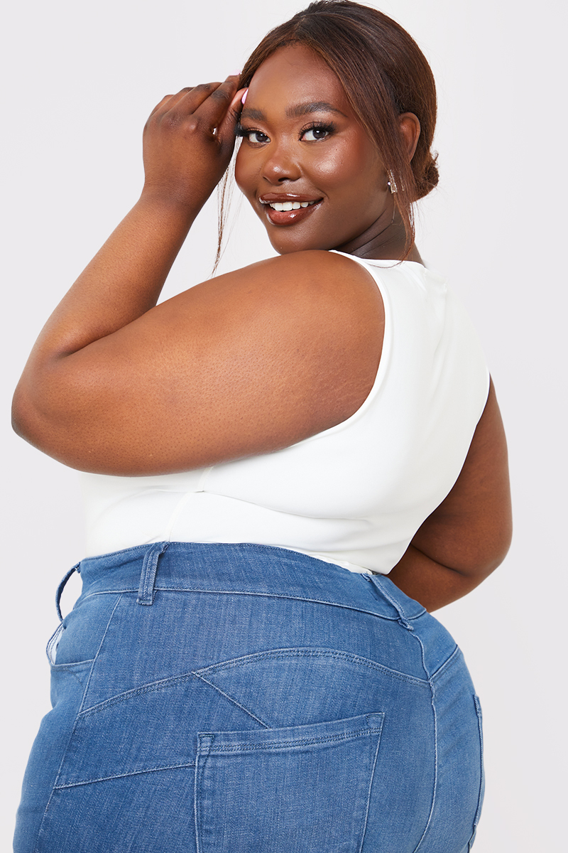 Sweetheart Neckline Sleeveless Bodysuit