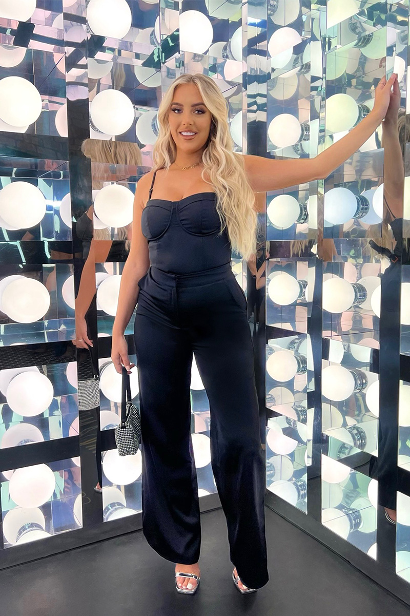 Satin Wide Leg Trousers