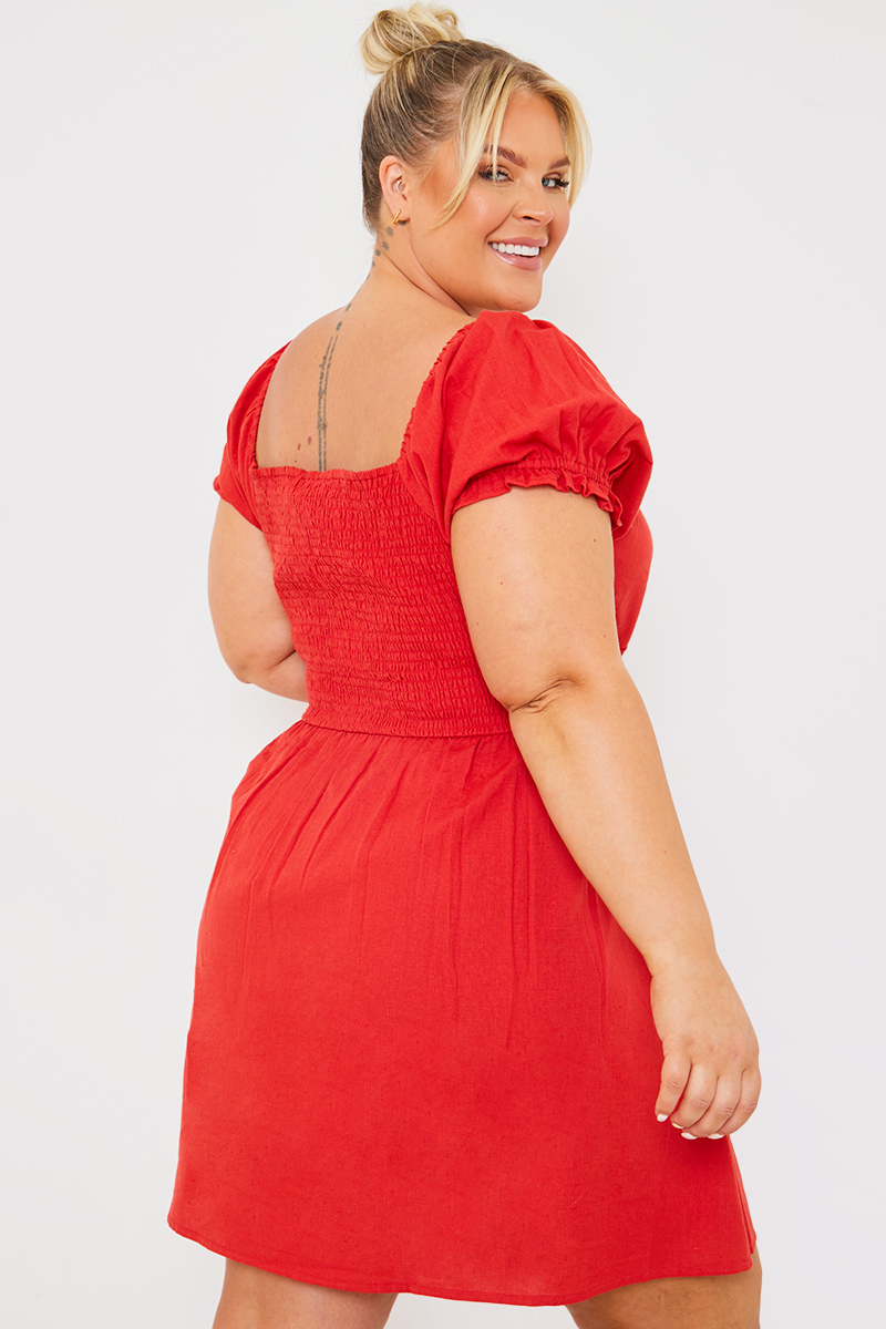 Sweetheart Twist Front Mini Dress