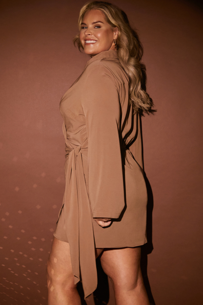 Wrap Detail Mini Dress