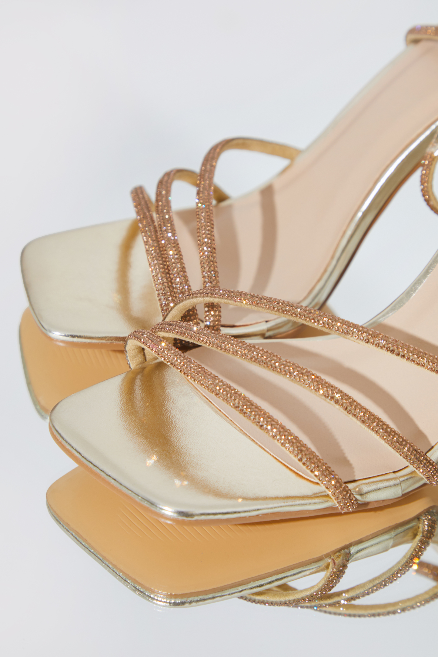 Diamante Strap Detail High Heel