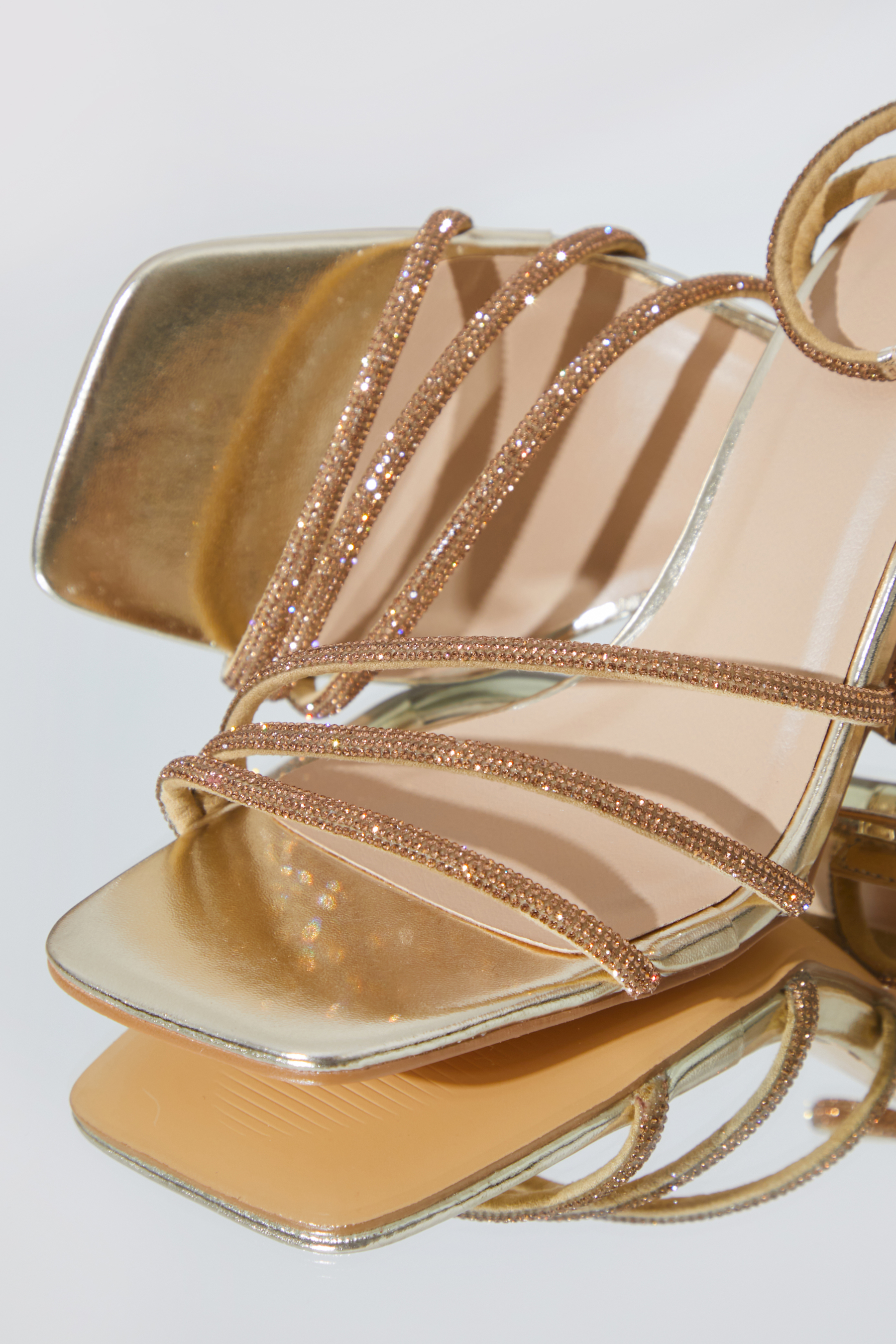 Diamante Strap Detail High Heel